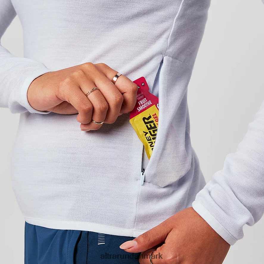 Kvinder lyseblå kerne merinould 1/2 lynlås 2J4ZN8136 Altra toppe