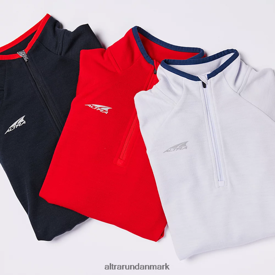 Kvinder rød kerne merinould 1/2 lynlås 2J4ZN8138 Altra toppe