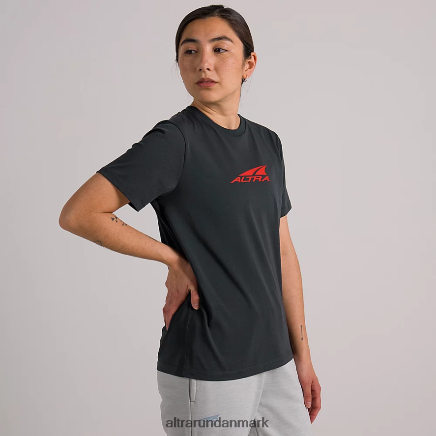 Kvinder skov flod sort hverdags genbrugs-t-shirt 2J4ZN8133 Altra toppe