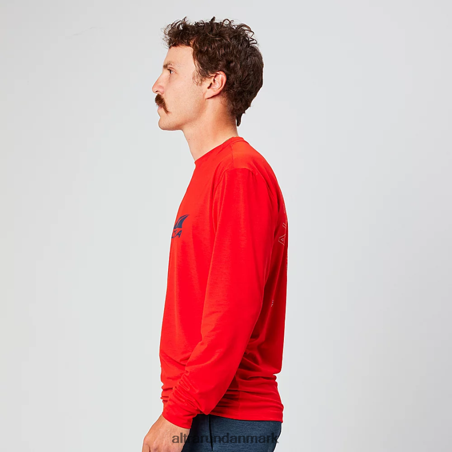 Mænd rød hverdagspræstation langærmet 2J4ZN8308 Altra toppe